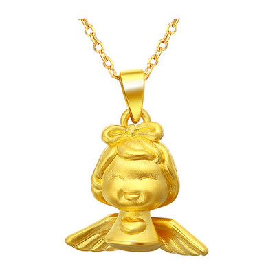 粵通999千足金天使寶寶福星吊墜 精致3D硬金工藝，靈動寓意傳福